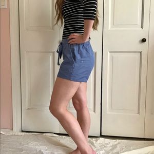 Blue cotton shorts